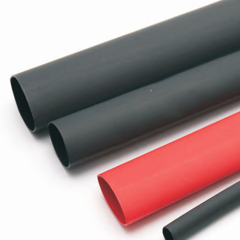 Best quality types of specification shrinkable ratio 3:1 double wall heat shrink tube with hot melt glue adhesive.