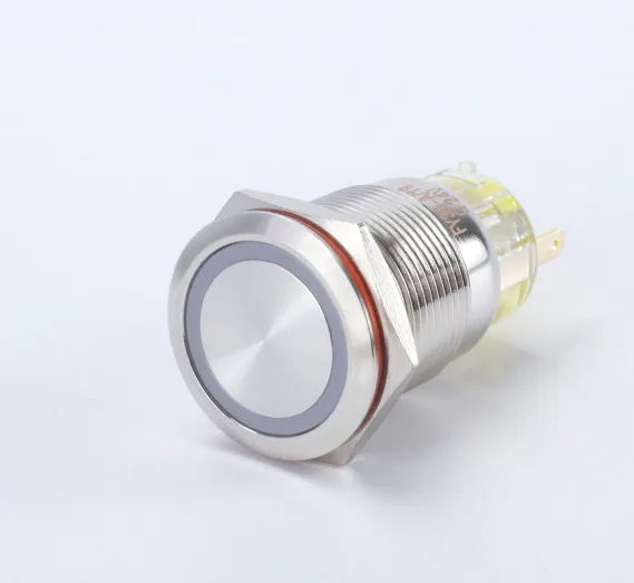 19mm diameter RGB 1NO1NC metal push button
