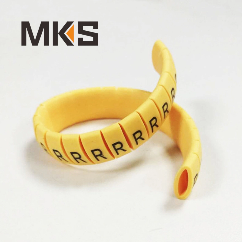 yellow soft Electrical heat shrink cable marker tube