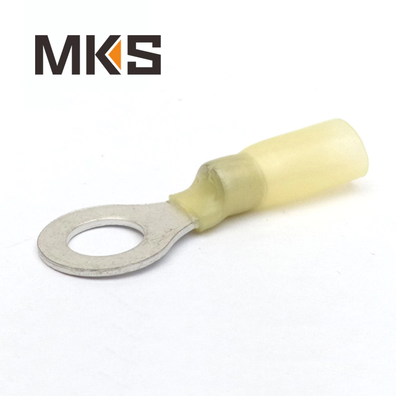 Crimp heat shrink insulated ring terminal