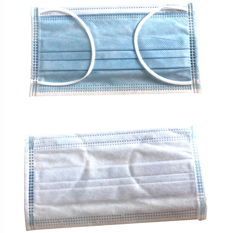 face mask disposable elastic earloop 3ply medical