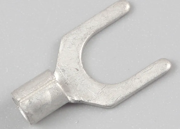 100pcs/Pack SNB2-6S Non-Insulated Fork U-Type Brazed Bare Terminals Cold Pressed Terminal